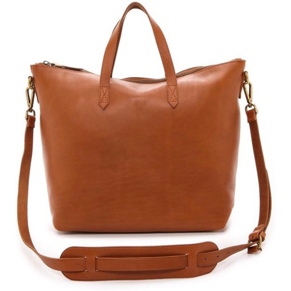 Madewell Zip Top Transport Leather Carryall Purse